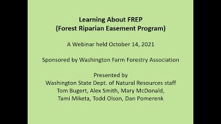 Learn About FREP Forest Riparian Easement Program [upl. by Erbes739]