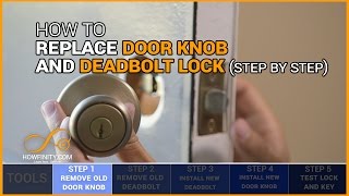 How to Replace a Door Knob and Deadbolt Lock Step By Step [upl. by Irac]