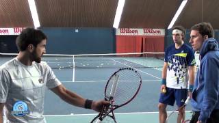 Janko Tipsarevic amp Dominik Schulz practicing  Alexander Waske TennisUniversity [upl. by Meg]