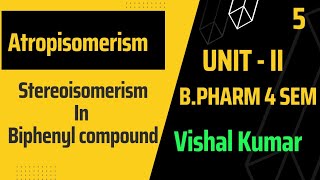 Stereoisomerism in biphenyl compound  Atropisomerism bpharm4thsem thechemisterian [upl. by Aramoj]