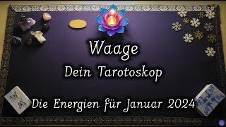 Waage  Januar 2024  Tarotoskop  MonatsOrakel SternzeichenLegung [upl. by Sochor]