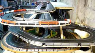 Circuit slot racing scalextric digital 45m  6 voitures  Bourgogne  P2 [upl. by Ryley953]