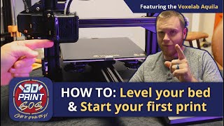 How to Level Your Bed on Your Voxelab Aquila 3D Printer [upl. by Ohcamac]