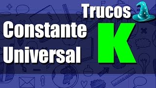 El Método de la Constante Universal Truco [upl. by Elvina]