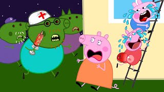 Zombie Apocalypse Mummy Pig Turn Into Zombie At Peppas House  🧟‍♀️ Peppa Pig Funny Animation [upl. by Rudie]