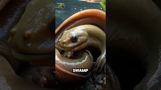 Crazy Creature Amphiuma nature wildlife facts shorts status amphibia sea [upl. by Nirrat]