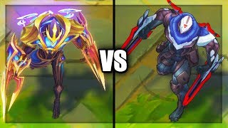 Legendary Galaxy Slayer Zed vs PROJECT Zed Skins Comparison League of Legends [upl. by Daiz230]