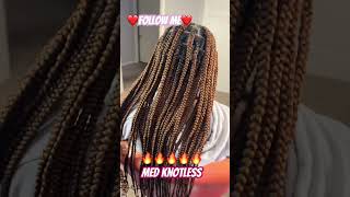 Knotless braids❤️ knotlessbraids knotlessboxbraids braids longbraids trendinghairstyle fyp [upl. by Lama]