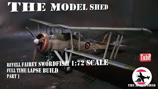 Revell Fairey Swordfish 172 scale Full time lapse Build Part1 [upl. by Yboc42]