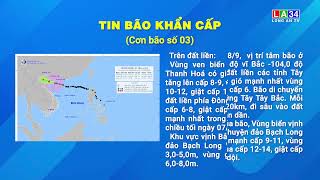 TIN BÃO KHẨN CẤP CƠN BÃO SỐ 3 8H 079 [upl. by Ronda]