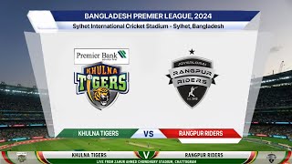 🔴 Live Khulna Tigers Vs Rangpur Riders – Match 9  KHT vs RAN Live  Bangladesh Premier League [upl. by Adelpho]