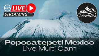 🌋Popocatepetl Live MultiView Coverage of Mexicos Fiery Volcano [upl. by Acissj398]