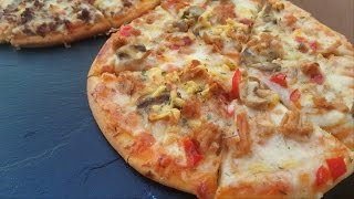 pizza à la viande hachéepizza au thon بيتزا بالكفتة  بيتزا بالطون [upl. by Hagood]