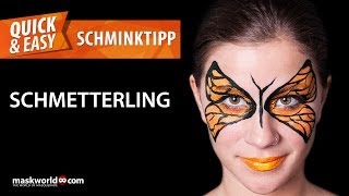 Schminktipps schnell amp einfach Schmetterling von maskworldcom [upl. by Sorazal]