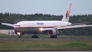 Malaysia Airlines Boeing 777200ER 9MMRO Landing at NRT 34R [upl. by Jyoti]