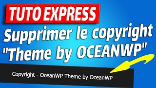 Pied de page oceanwp enlever le copyright [upl. by Hibbitts]