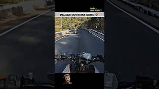 Delivery Boy Hyper Ride🥵🙂 rider bike stunt viral tranding video status [upl. by Arva726]