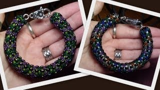 Twin bead Netted Spiral Beading Tutorial by HoneyBeads1 Photo tutorial with twin beads [upl. by Teri]