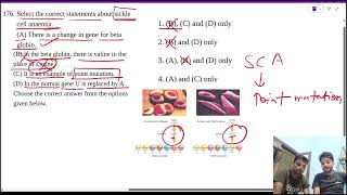 Select the correct statements about sickle cell anaemia There is a change in gene for beta globin [upl. by Aihsik764]