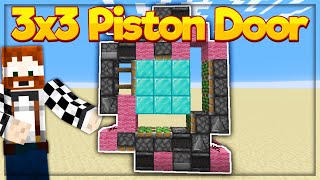 Minecraft 121  Minecraft 120 Redstone Simple 3x3 Piston Door Tutorial [upl. by Erme]