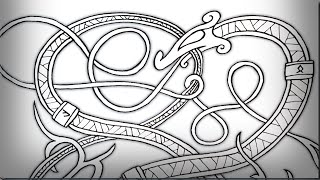 Viking Serpent Sketch  Tutorial  Time Lapse [upl. by Shirk]