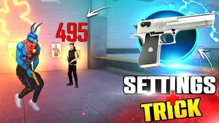 Desert Eagle Headshot Trick  New One Tap Headshot Trick  Desert Eagle Headshot Setting  2023 [upl. by Dionis657]