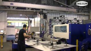 Vacuum Lifting Device VacuMaster Basic Ergonomic Loading of a Laser Machining Center  Schmalz [upl. by Phelan]