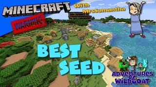 Best Java Minecraft Seed Village Woodland Mansion Portal and Spawner Plus More [upl. by Anehs]