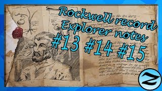 ROCKWELL EXPLORER NOTES 131415 LOCATIONS  ARK Survival Evolved [upl. by Ahsemak461]