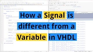 How a Signal is different from a Variable in VHDL [upl. by Nosnar]