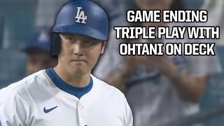 Dodgers hit into gameending triple play with Shohei Ohtani on deck a breakdown [upl. by Dorej]