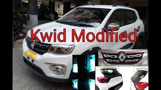 Kwid RXT modified spoiler floor light Chrome with Price [upl. by Atahs]