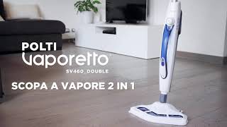 Polti Vaporetto SV460Double scopa a vapore con pulitore a vapore portatile [upl. by Latrice]