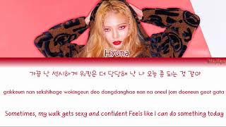 HyunA 현아  Lip amp Hip Lyrics HanRomEng [upl. by Rumit]