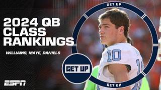 Caleb Williams Drake Maye Jayden Daniels Ranking the top QBs in the 2024 NFL Draft class  Get Up [upl. by Ellenad861]