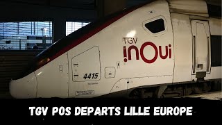 TGV POS 4415 departs Gare de Lille Europe for Paris Gare Du Nord [upl. by Ahsinaj90]