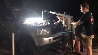 2008 Range Rover Sport HSE Engine Removal Without removing body [upl. by Adnamal]