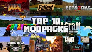 Minecraft Bedrock Edition 120 TOP 10 Modpacks [upl. by Enialahs]