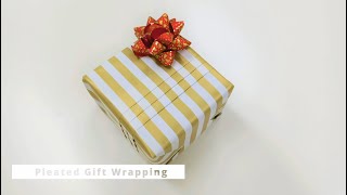 Pleated Gift Wrapping How to Wrap a Present 4 Creative Ways  Part 3 [upl. by Berget]