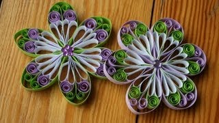 Quilling  Blüte aus Papier selbermachen [upl. by Paucker]