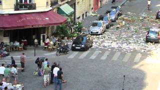 INCEPTION Paris Cafe Street Filming HD [upl. by Wisnicki]