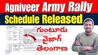 Agniveer Army Rally Schedule Released Check Your Ground Place  Army Ground Location And Dates [upl. by Drawets]