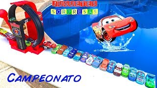 Carros de Carrera para niños  Pista de Coches CARS 3 CAMPEONATO LANZADOR LIGHTSPEED LOOPIN [upl. by Fanchon]