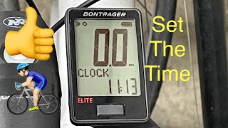 Bontrager RIDEtime Eite Bike Computer Set the Time Clock￼ [upl. by Gayel]