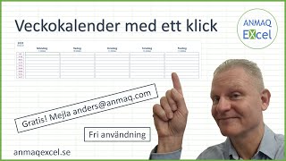 Veckokalender med ett klick [upl. by Mackoff]