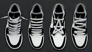 5 WAYS HOW TO LACE NIKE AIR JORDAN 1 LOW  5 Laces Styles [upl. by Lyj406]