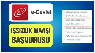 EDevlet İşsizlik Maaşı Başvurusu Nasıl Yapılır İŞKUR [upl. by Warchaw]