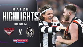 Essendon v Collingwood Highlights  Round 24 2023 [upl. by Hussar]