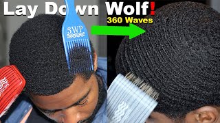 How to Lay Down your Wolf with Nappy Hair for 360 Waves [upl. by Tannie726]