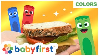 Toddler Learning Video  COLOR CREW MAGIC  Yummy Sandwich for kids  BabyFirst TV [upl. by Griffiths209]